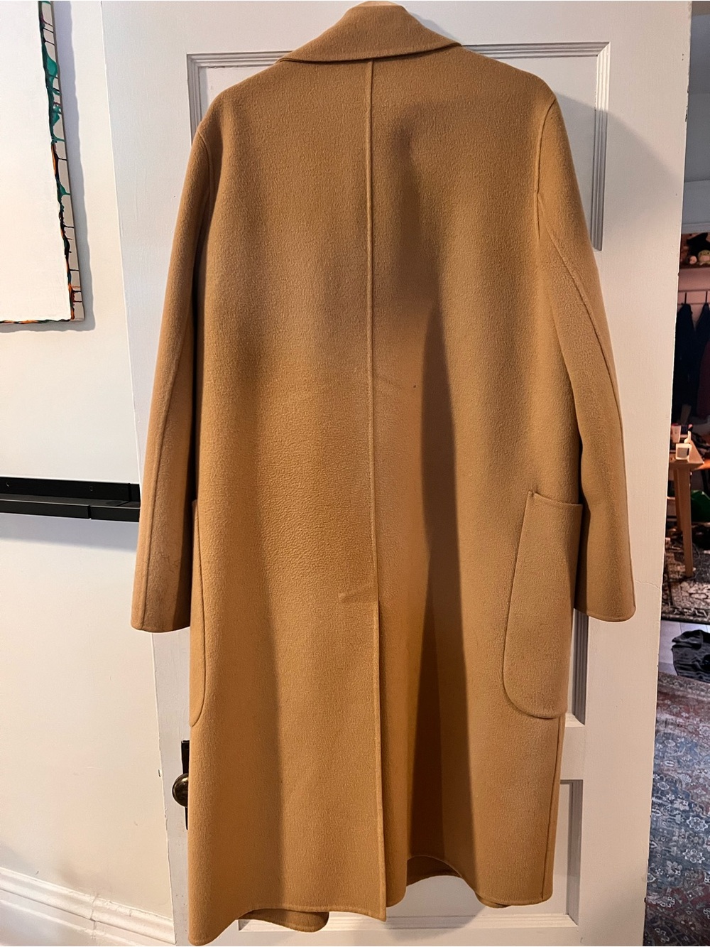 Acne camel wool belted long coat - Picture 6 of 6